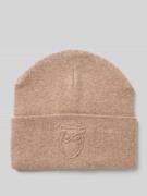 Beanie met labeldetail