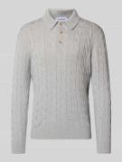 Gebreide pullover van een mix van scheerwol en viscose met kasjmier