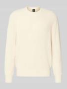 Regular fit gebreide pullover van viscosemix, model 'P-HORSO'