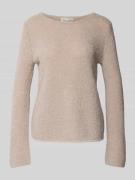 Regular fit gebreide pullover van scheerwolmix met alpaca