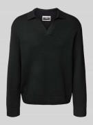 Gebreide pullover met V-hals, model 'COVER'