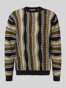 Gebreide pullover met ribboorden, model 'TETON'