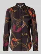 Overhemdblouse met blinde knoopsluiting, model 'KRISTY'