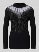 Gebreide pullover met ribboorden