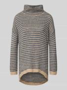 Oversized gebreide pullover met ribboorden