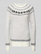 Gebreide pullover met ribboorden