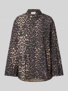 Relaxed fit blouse met overhemdkraag, model 'Dita Leo'