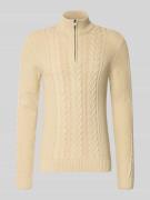 Gebreide pullover met ritssluiting, model 'BASIM'