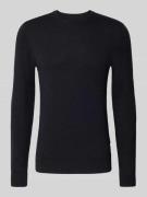 Gebreide pullover met ronde hals, model 'BAGGE'