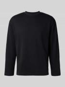 Loose fit shirt met lange mouwen van katoenmix, model 'LOOSEOSCAR'