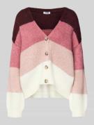 Oversized gebreid jack met knoopsluiting