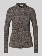 Regular fit overhemdblouse van viscosemix