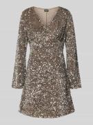 Mini-jurk met pailletten van fluweel, model 'KAM'