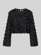 Kort blouseshirt met ronde hals, model 'Ingrid'