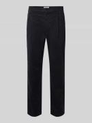 Tapered fit chino met bandplooien, model 'ADHANN'