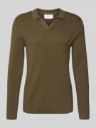 Relaxed fit pullover met structuurmotief