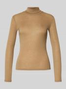 Slim fit shirt met lange mouwen van een mix van wol en zijde, model 'T...