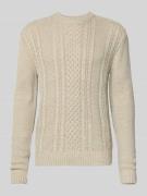 Gebreide pullover met ribboorden, model 'PAUL'