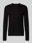 Gebreide pullover met ribboorden, model 'PAUL'