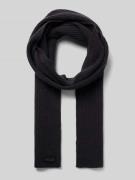 Sjaal in gebreide look van zuivere wol