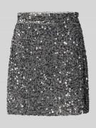 High waist minirok met pailletten, model 'FAITH'