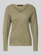 Regular fit gebreide pullover met V-hals, model 'CREWLEFILEGLITTER'