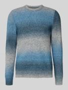 Slim fit pullover met wol en alpaca in gebreide look