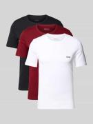 Regular fit T-shirt van puur katoen in een set van 3 stuks