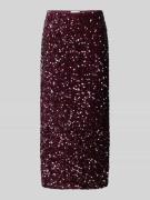High waist midirok met pailletten, model 'FAITH'