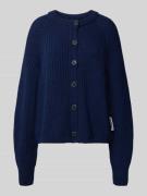 Loose fit gebreid jack van een mix van wol en katoen, model 'SELMAA'