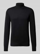 Slim fit pullover van een mix van katoen en wol
