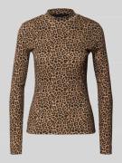 Shirt met lange mouwen en opstaande kraag