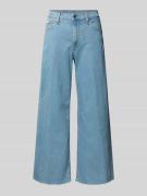 Ultra high waist wide fit jeans met franjes