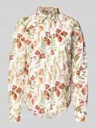 Regular fit overhemdblouse met all-over bloemenprint, model 'Floral'