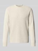 Gebreide pullover van scheerwol met structuurmotief