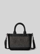 Schoudertas met logoprint, model 'Yvette'