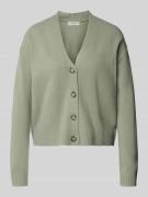 Regular fit gebreid jack van zuivere wol