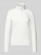 Shirt met lange mouwen en korte drukknoopsluiting