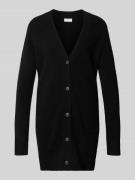 Loose fit gebreid jack van zuivere wol