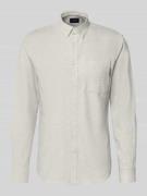 Slim fit vrijetijdsoverhemd met borstzak, model 'Brushed'