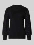 Gebreide pullover met siersteentjes, model 'DOTKA'