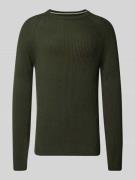 Gebreide pullover met ronde hals, model 'PANNEL'