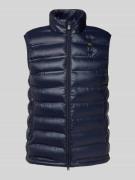 Bodywarmer met opstaande kraag en tweewegsritssluiting