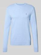 Regular fit gebreide pullover van een mix van katoen en kasjmier