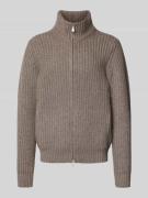 Gebreid jack van een mix van scheerwol en viscose met kasjmier