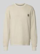 Shirt met lange mouwen, structuurmotief en ronde hals