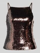 Top met bandjes en pailletten, model 'Inska'