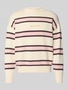 Gebreide pullover met ribboorden