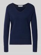 Gebreide pullover van viscosemix met V-hals