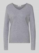 Gebreide pullover van viscosemix met V-hals